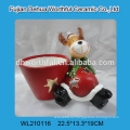Floreros de cerámica de Navidad con lindo diseño de renos